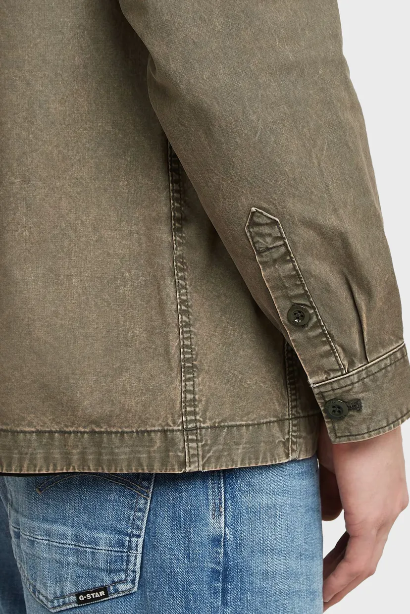 Мужская серая демисезонная куртка Cargo Washed Overshirt 5