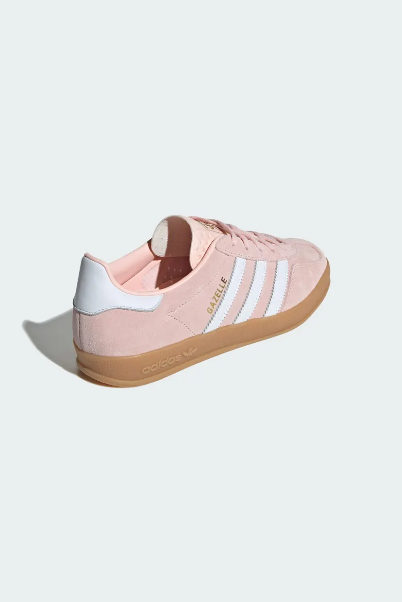 Жіночі рожеві замшеві снікерси Gazelle Indoor 5