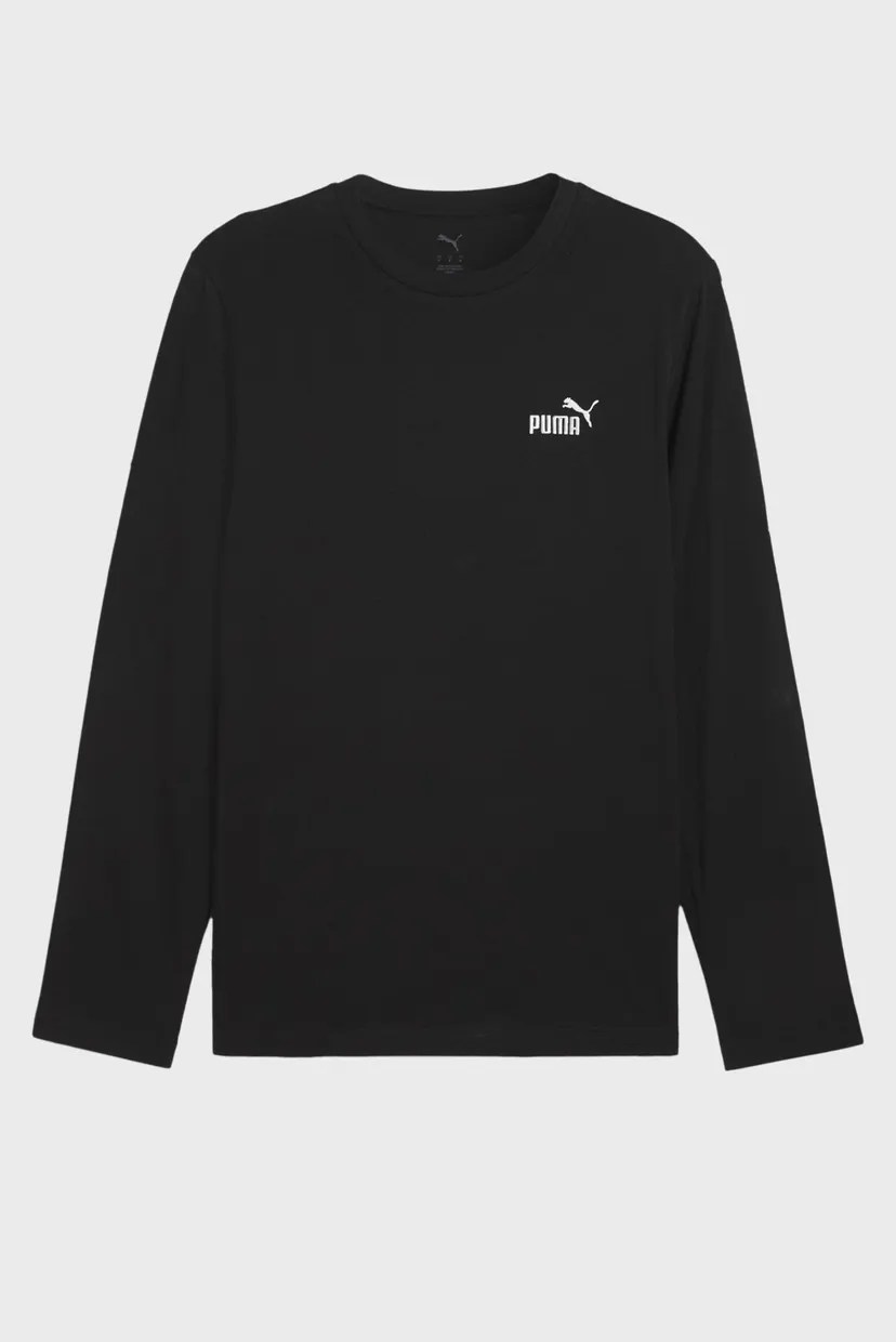 Чоловічий чорний лонгслів Essentials No. 1 Logo Long Sleeve Tee Men 4