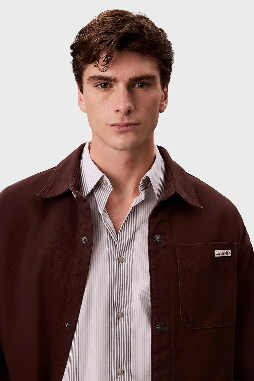 Чоловіча темно-коричнева сорочка PADDED JAVA OVERSHIRT 5