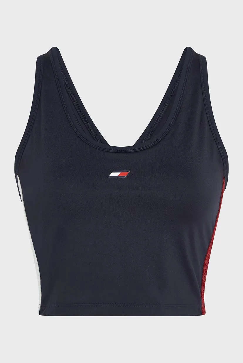 Женский темно-синий топ FITTED SPLIT TAPE 2-IN-1 TANK 5