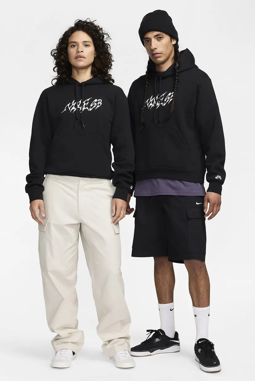 Черное худи SB Fleece Pullover Skate Hoodie (унисекс) 3