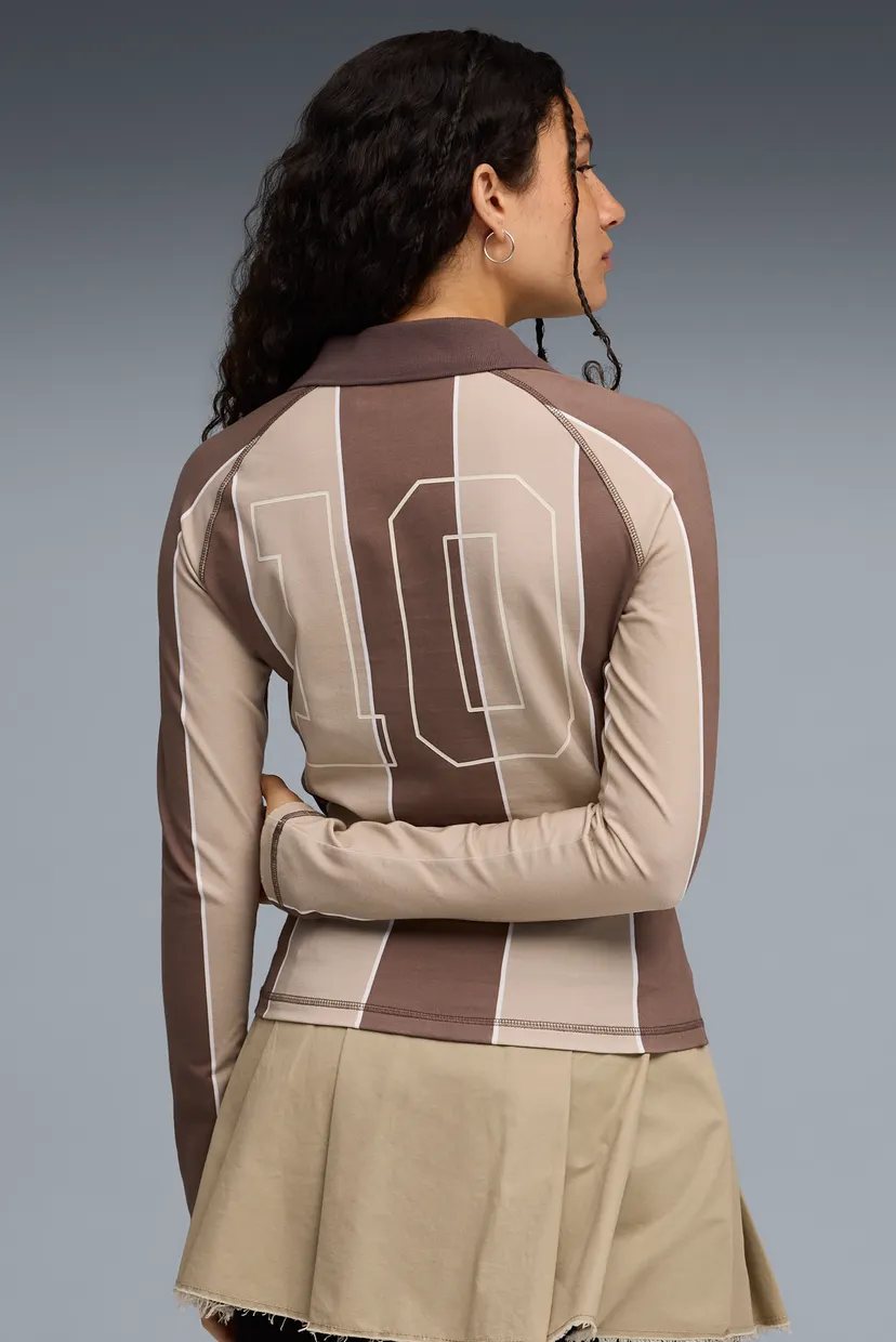 Жіночий коричневий лонгслів у смужку PUMA x KIDSUPER Long Sleeve Jersey Women 3