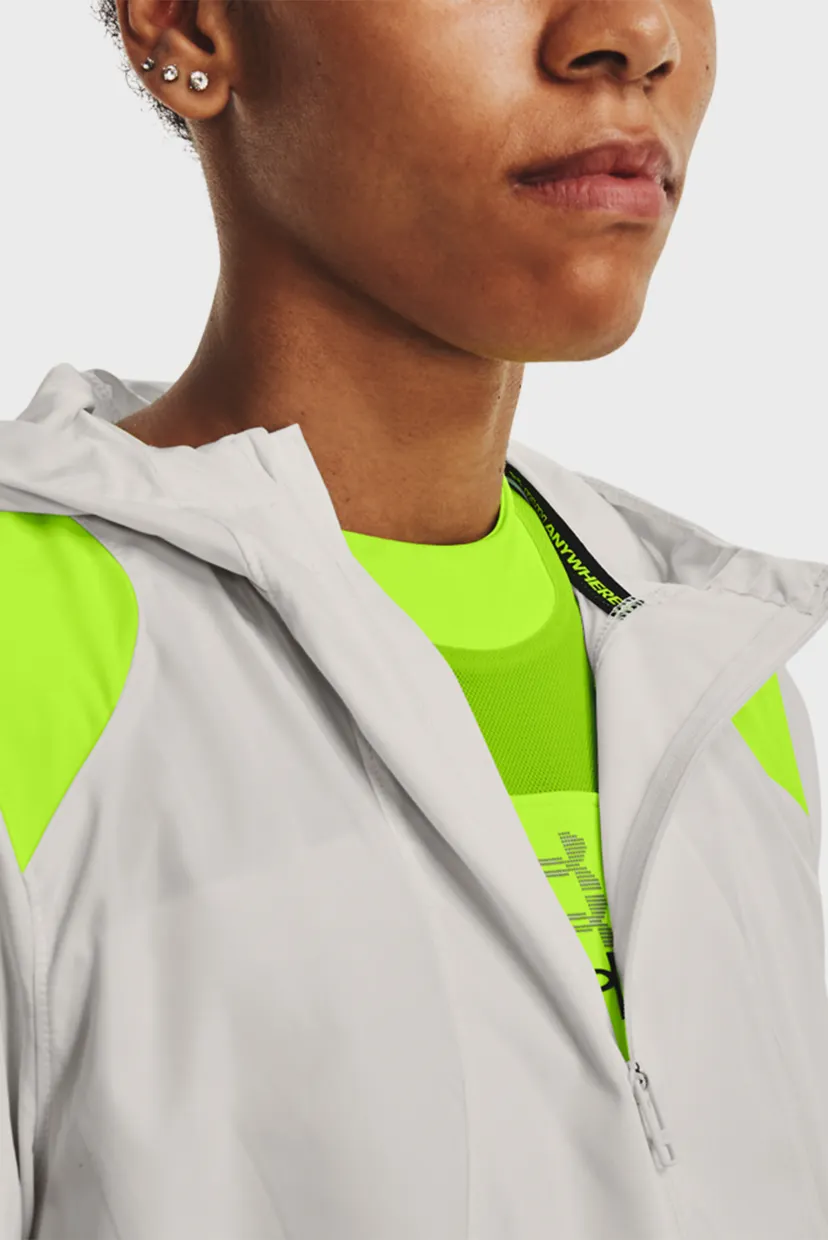Женский серый анорак UA Run Anywhere Anojacket 5