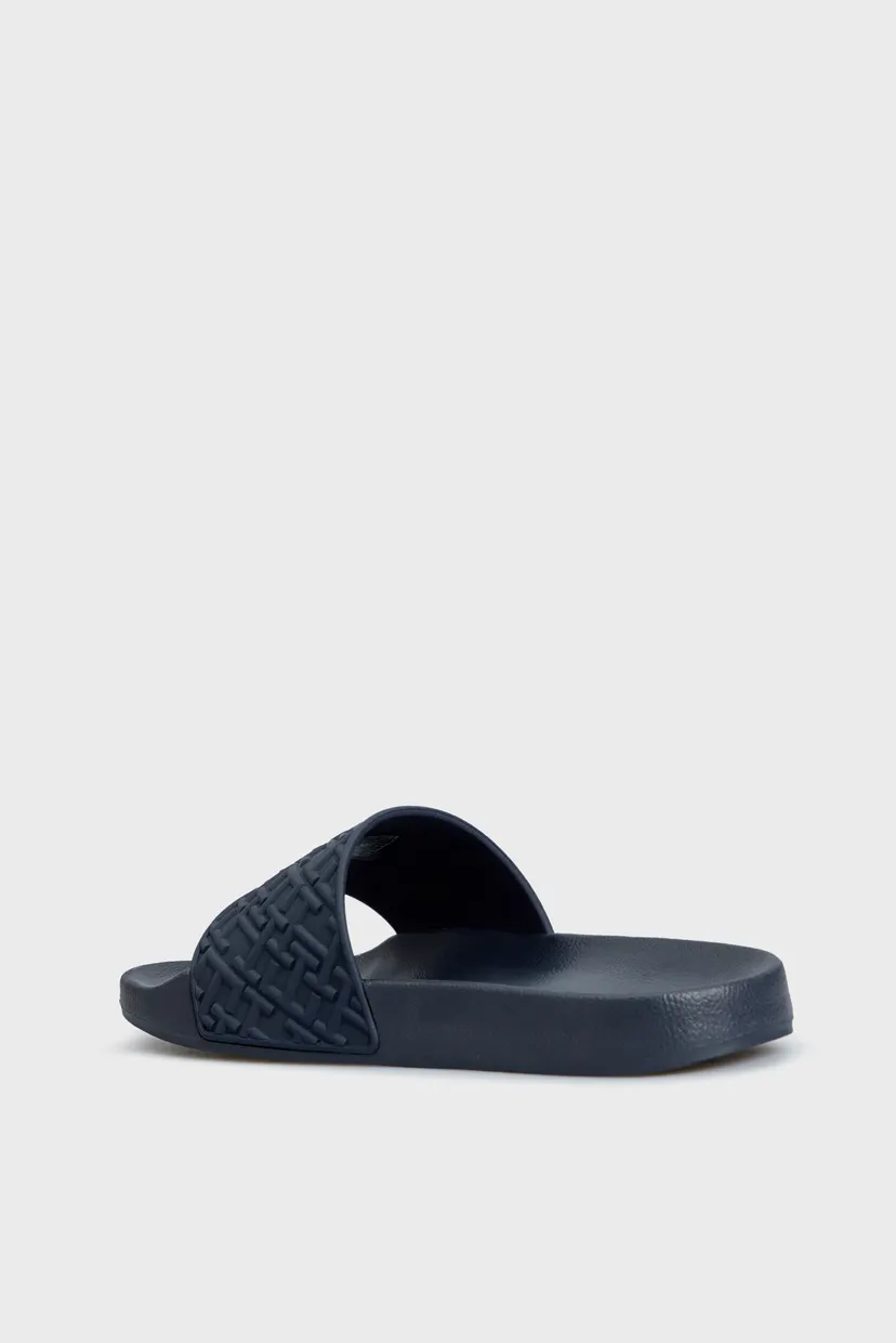 Жіночі темно-сині слайдери з візерунком TH MONOGRAM POOL SLIDE 5