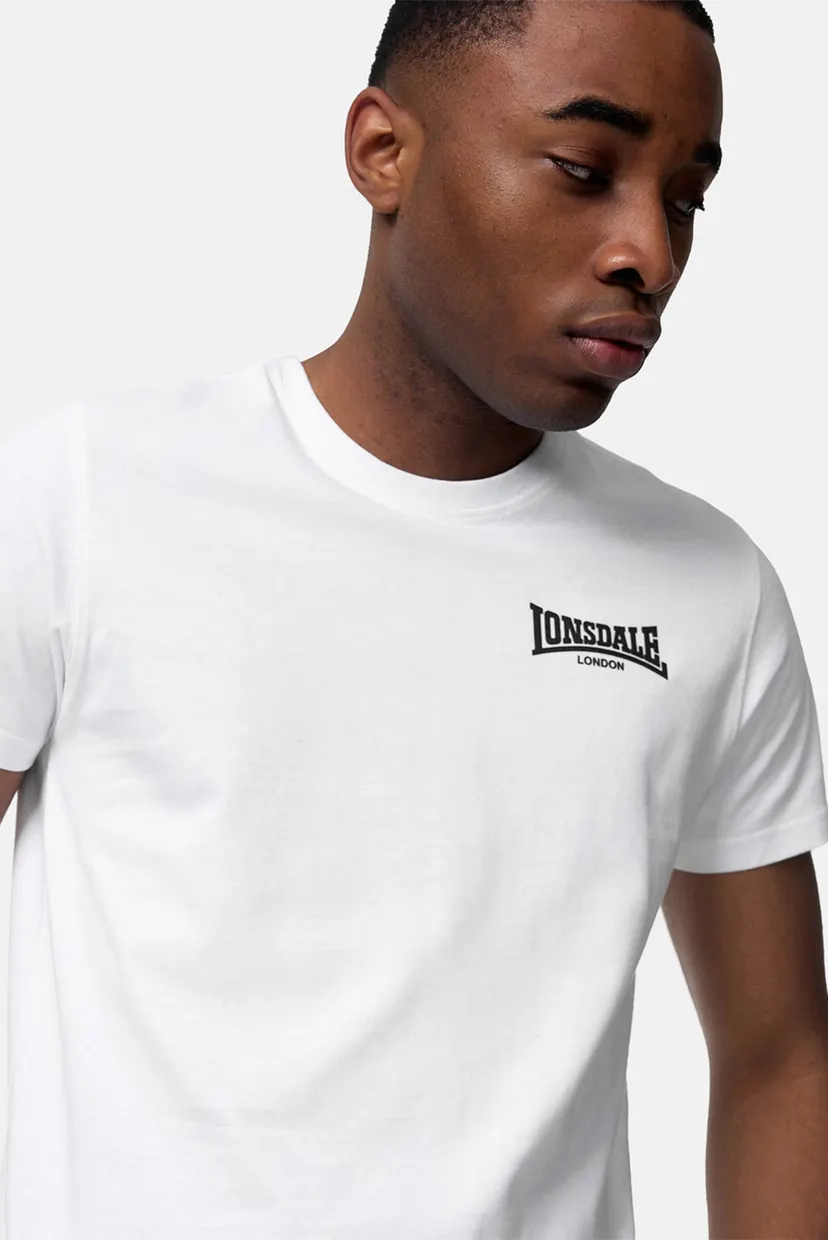 Мужская белая футболка Lonsdale 117108 — MD-Fashion