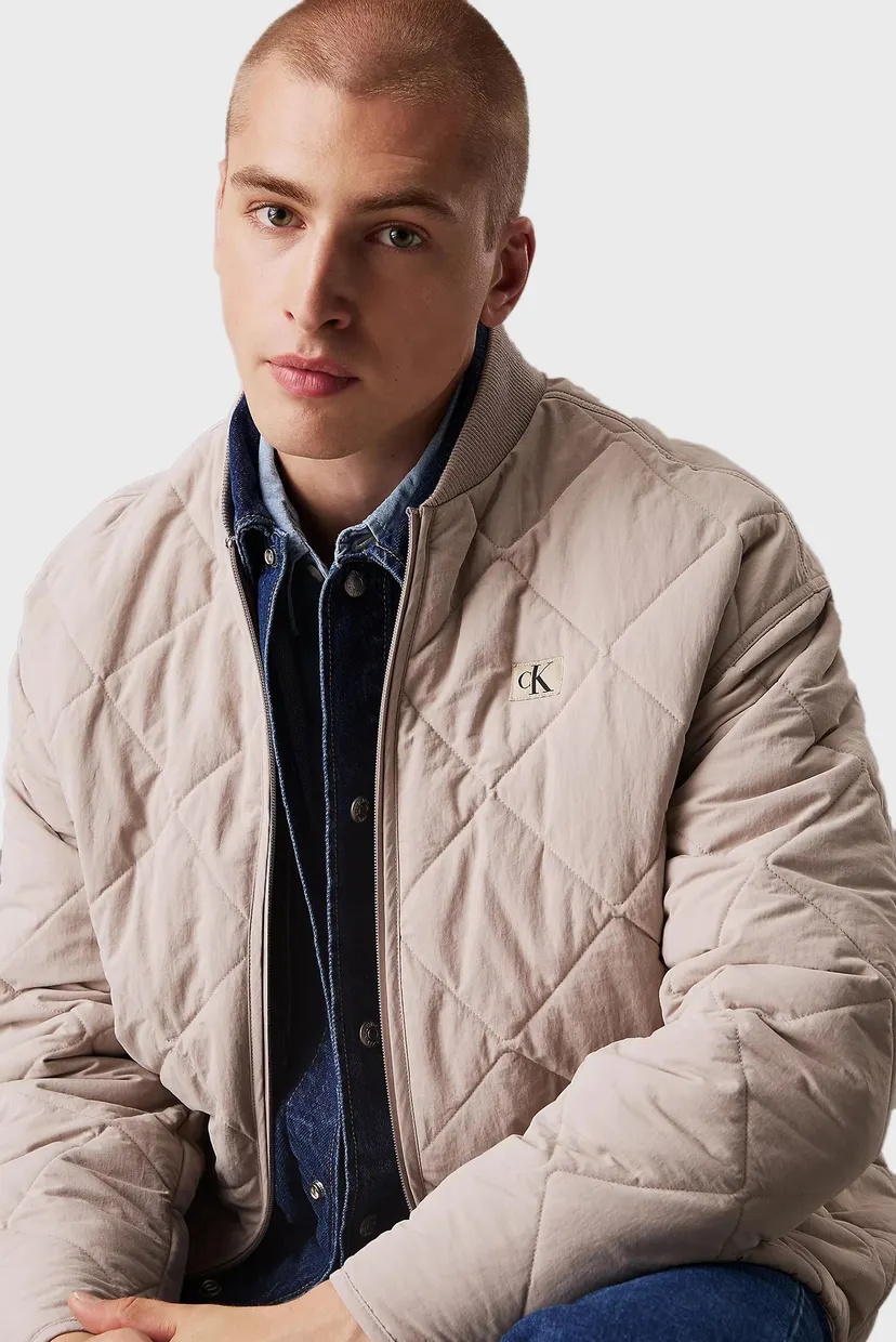 Чоловіча бежева куртка QUILTED JACKET 4