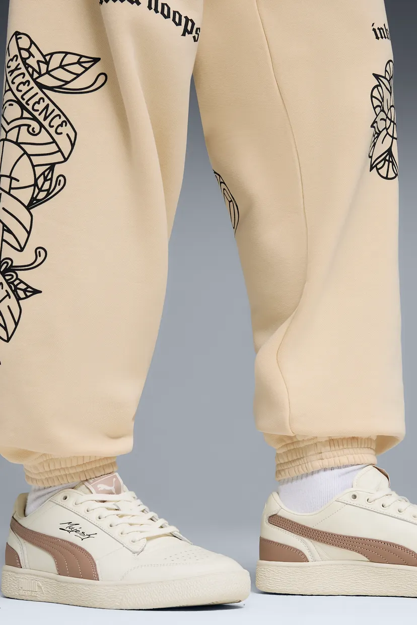 Мужские бежевые спортивные брюки Swish N' Ink Basketball Sweatpants Men 5