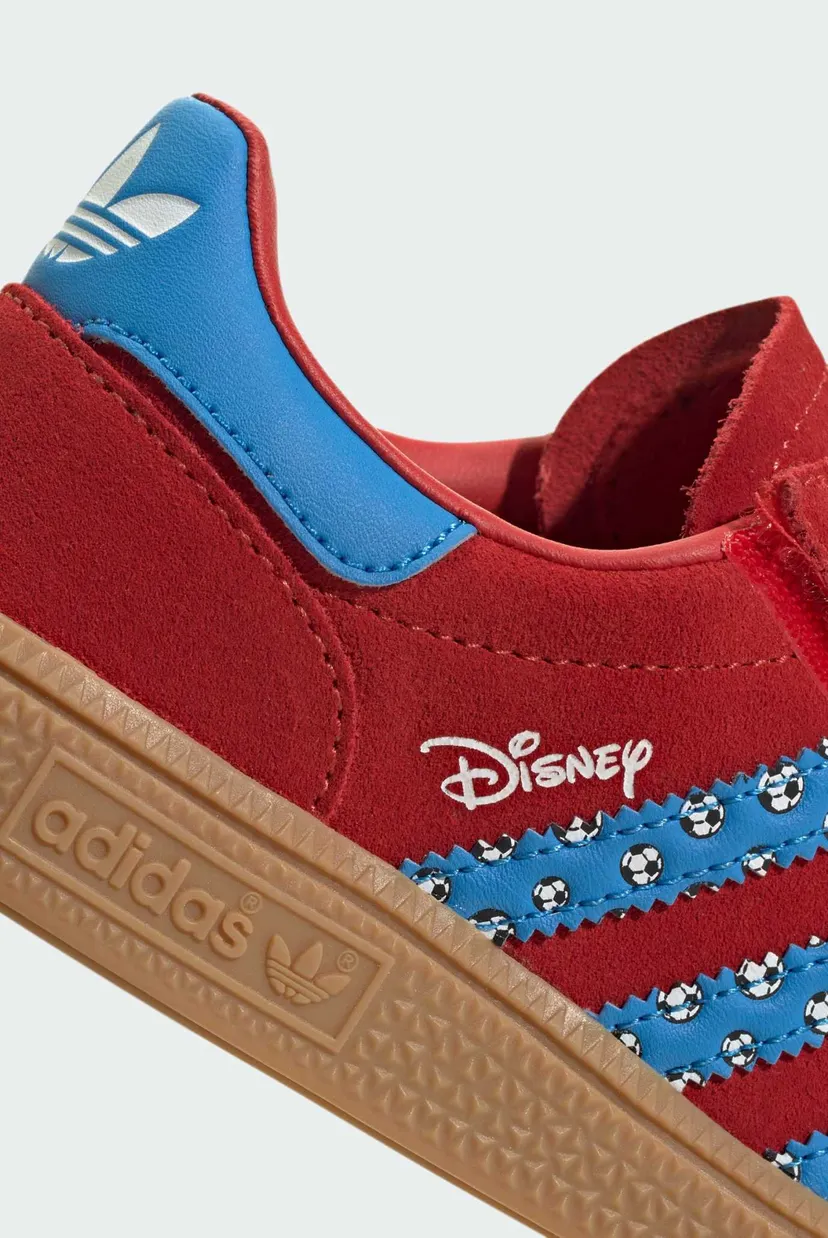 Детские красные замшевые сникерсы ADIDAS DISNEY HANDBALL SPEZIAL COMFORT CLOSURE ELASTIC LACE 10