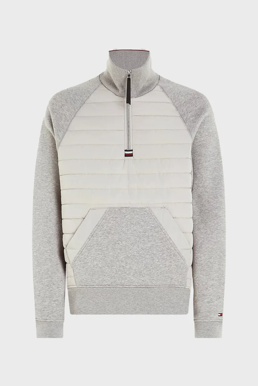 Чоловіча світло-сіра спортивна кофта MIX MEDIA HALF ZIP 5