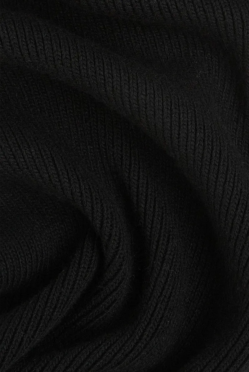 Жіночий чорний шарф ESSENTIAL LOGO 4