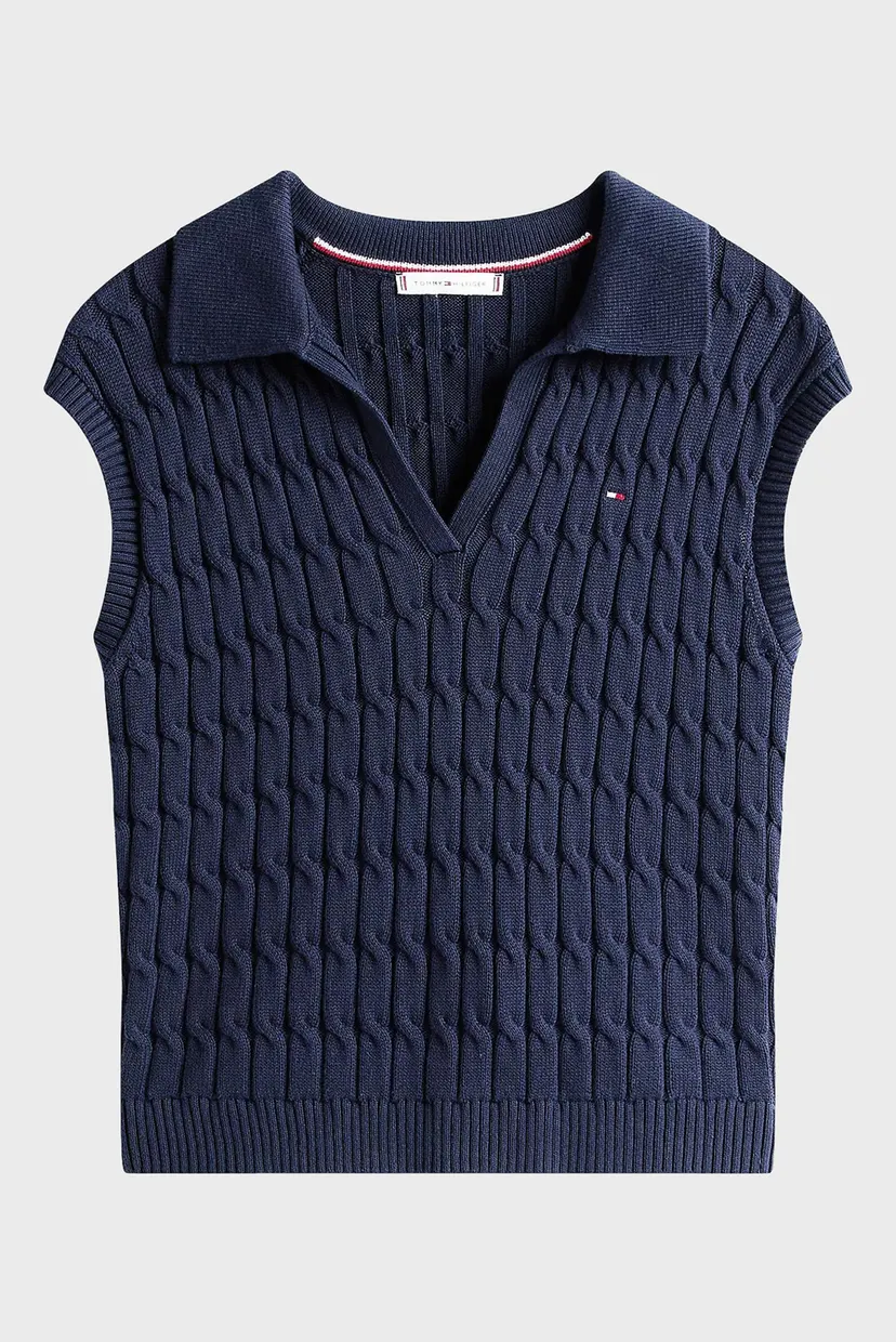Женский темно-синий жилет CO CABLE MID GG OPEN POLO VEST 5