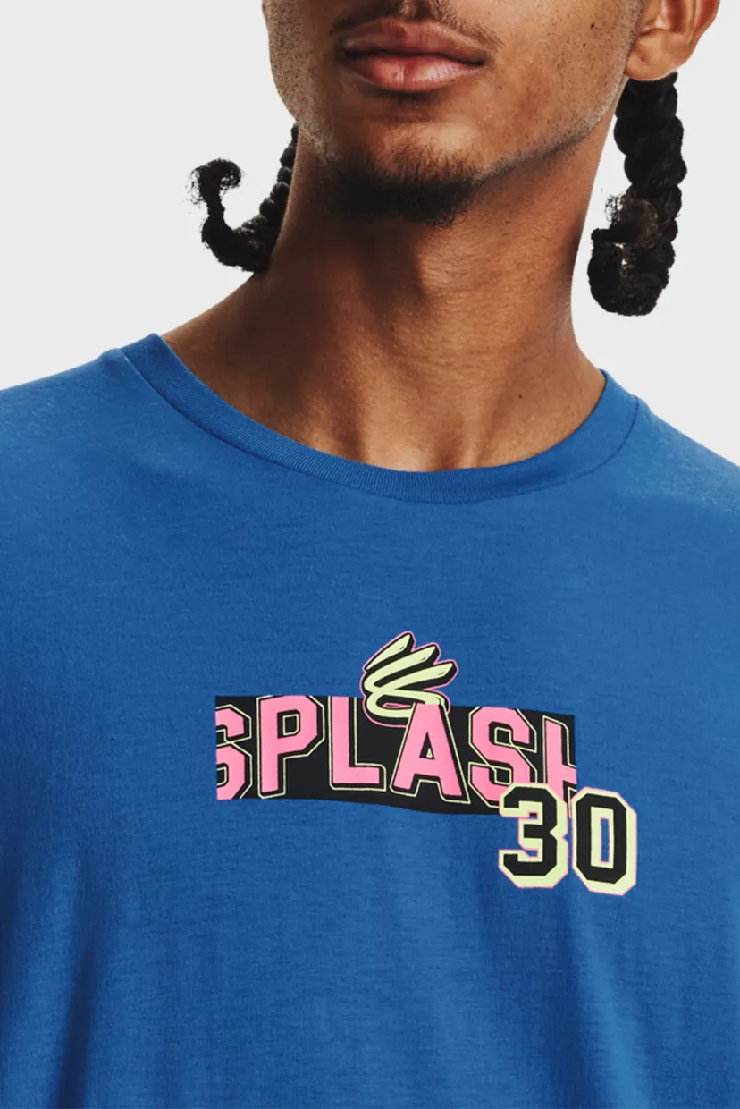 Мужская синяя футболка UA CURRY SPLASH PARTY SS 3