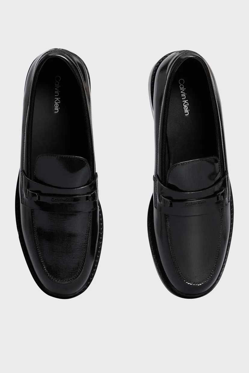Женские черные кожаные лоферы LOAFER W/M BAR SAFF LTH 4