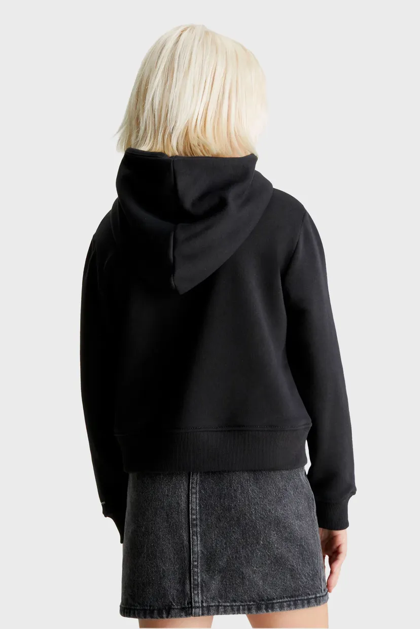 Детское черное худи CK LOGO BOXY 3