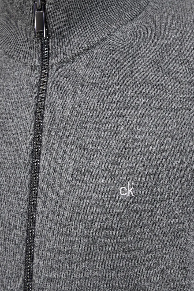 Чоловічий сірий кардиган COTTON SILK BLEND 5
