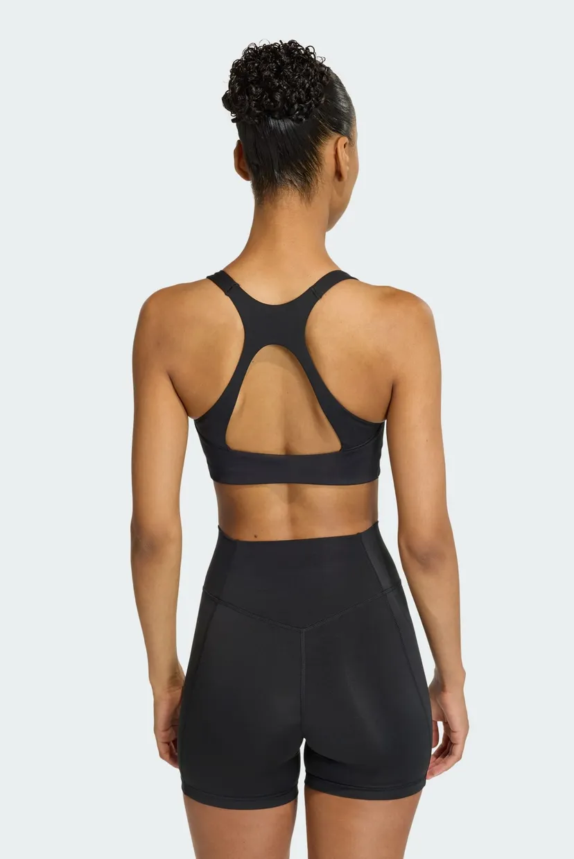 Женский черный топ Optime Workout Medium Support 3