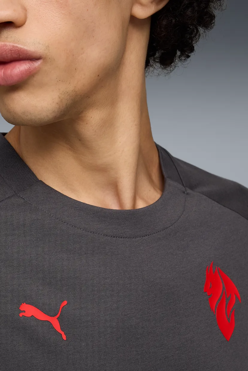 Мужская темно-серая футболка AC Milan PUMATECH Pocket Tee Men 4