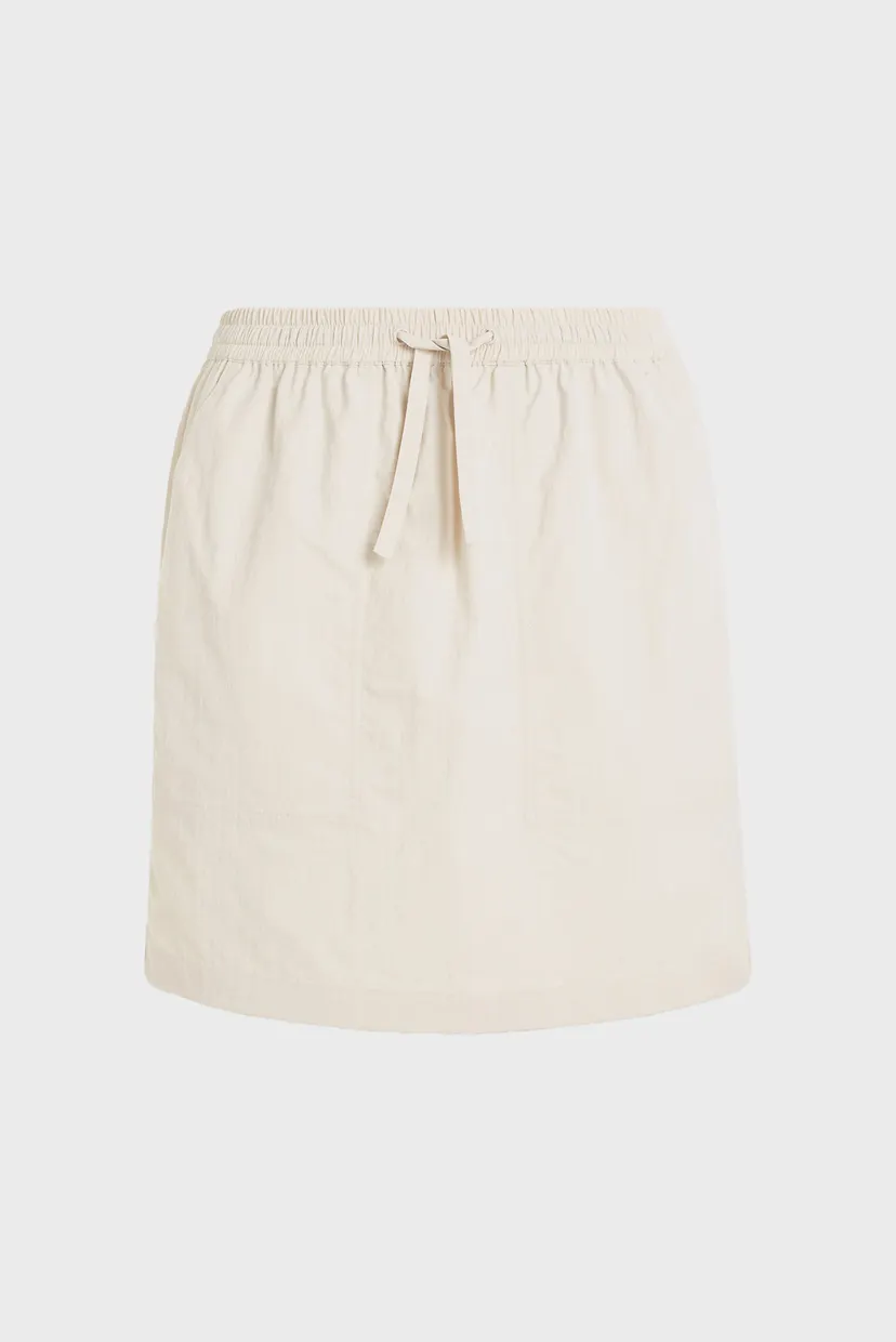 Жіноча бежева спідниця TJW DRAWCORD WAIST TECH MINI 5