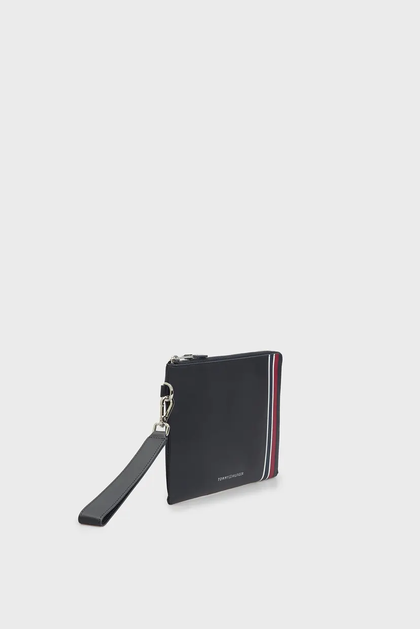 Мужская темно-синяя кожаная сумка TH CORP DOCUMENT POUCH 3