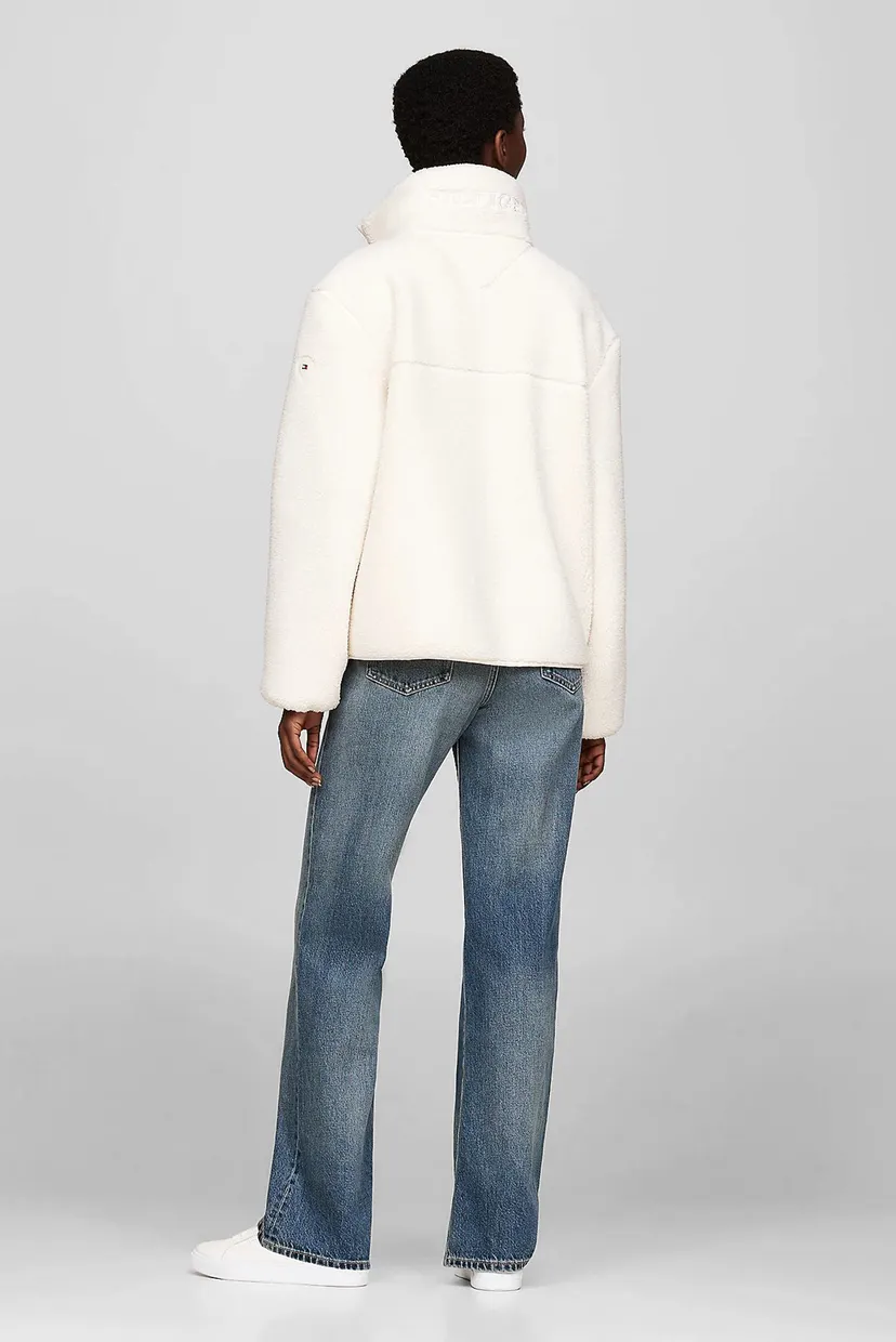 Женская белая куртка REG TEDDY ZIP UP Tommy Hilfiger WW0WW43223