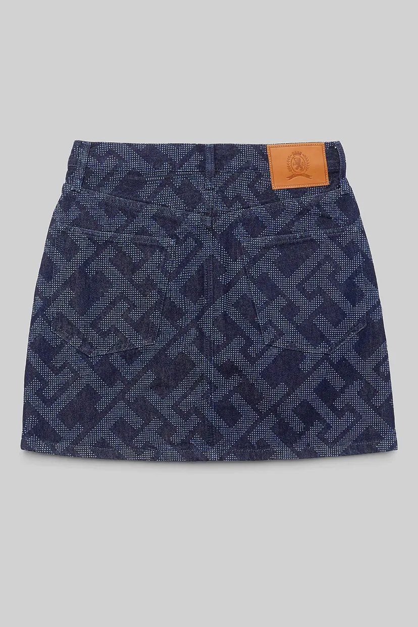 Женская юбка с узором THC MONOGRAM DENIM SKIRT 7