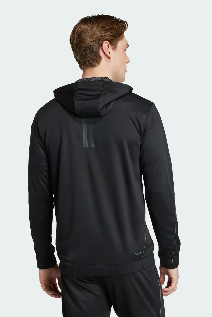 Мужское черное худи Train Essentials Seasonals Full-Zip 3