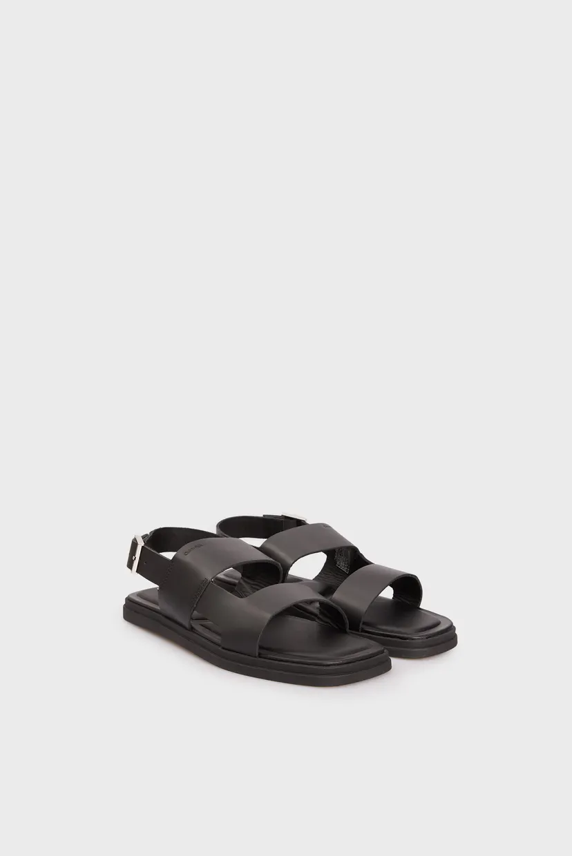 Мужские черные кожаные сандалии BACK STRAP W/ BUCKLE 3
