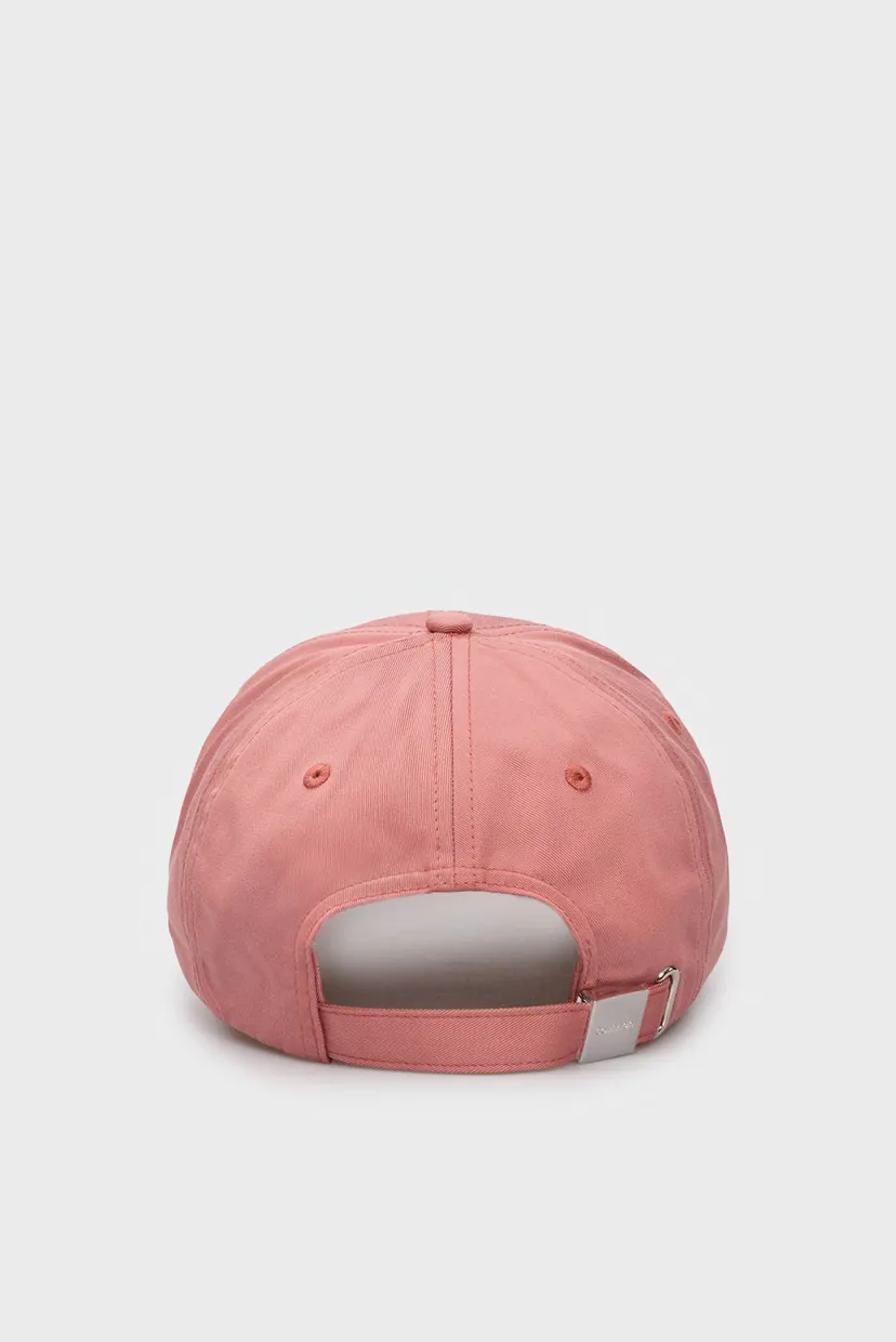 Женская розовая кепка CK METAL COTTON CAP 3