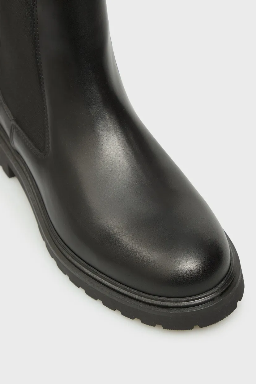 Жіночі чорні шкіряні челсі CLEATED 4