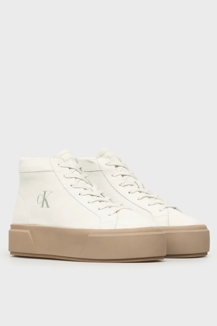 Жіночі білі замшеві хайтопи FLATFORM 3