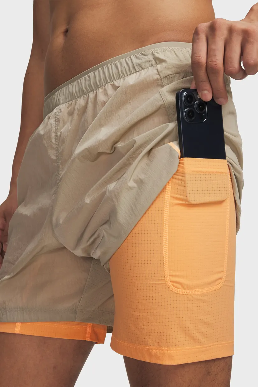 Мужские бежевые шорты M Trail Run 5' Lined Short 4