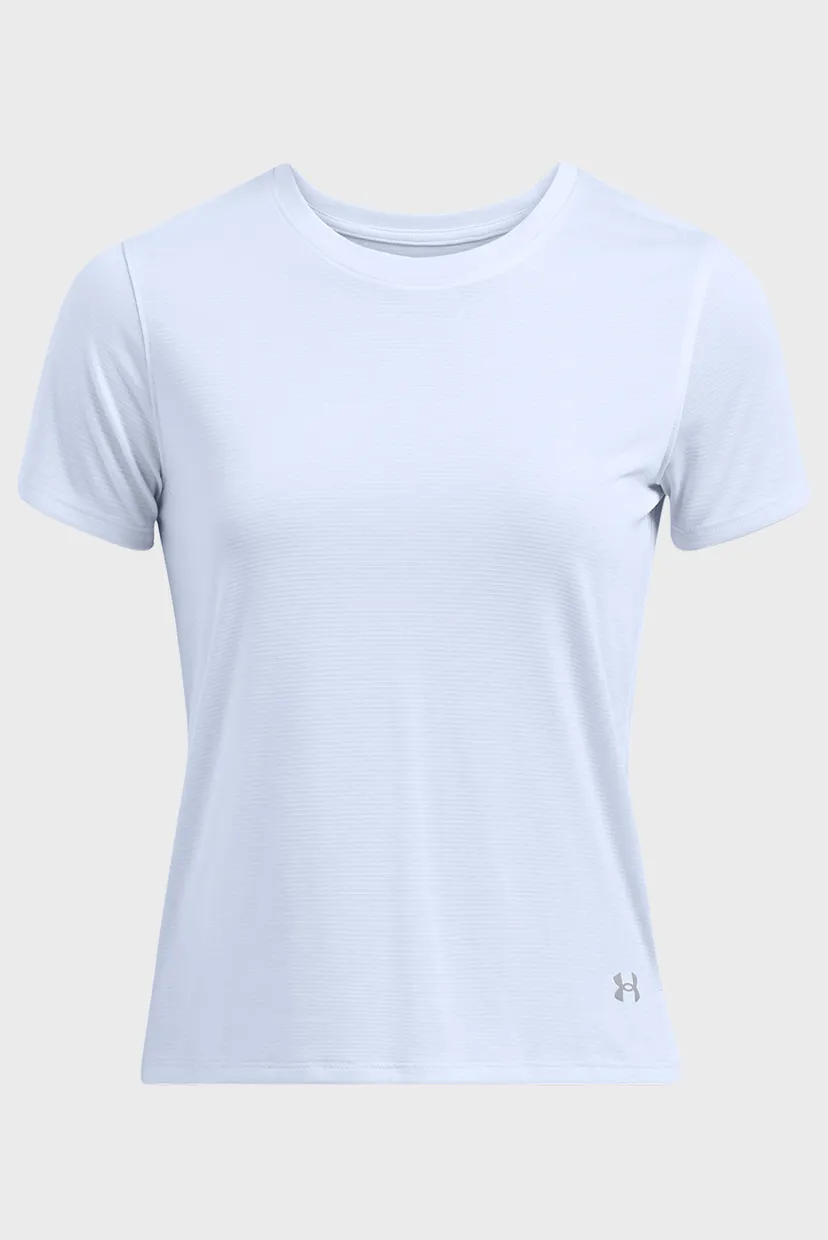 Жіноча блакитна футболка UA LAUNCH SHORTSLEEVE 3