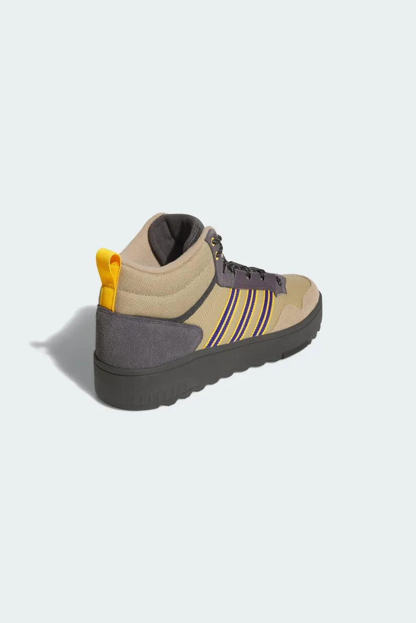 Бежевые кожаные хайтопы Hoops 4.0 Mid 5