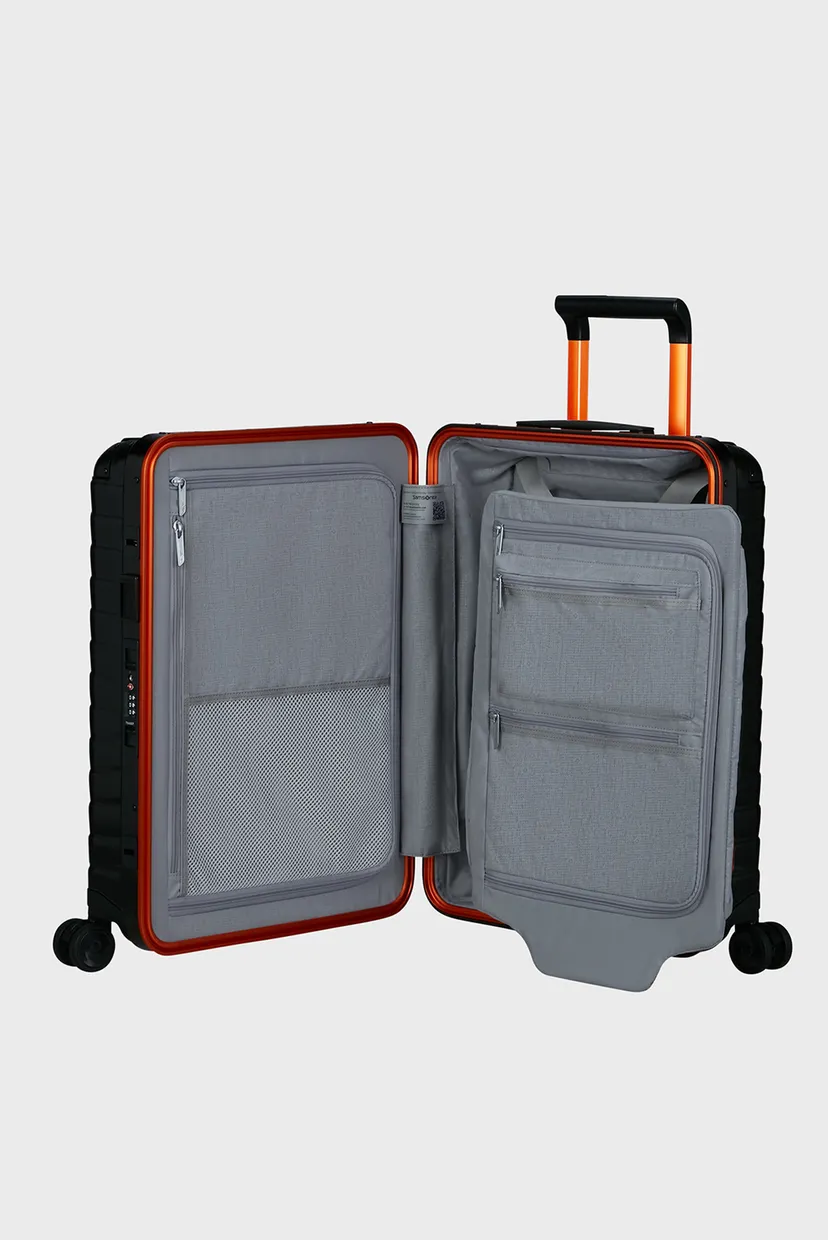 Чорна валіза 55 см PROXIS ALU GRAPHITE/APRICOT 4