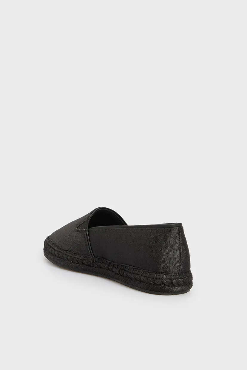 Женские черные эспадрильи с узором FLAT ESPADRILLE - JACQ 5