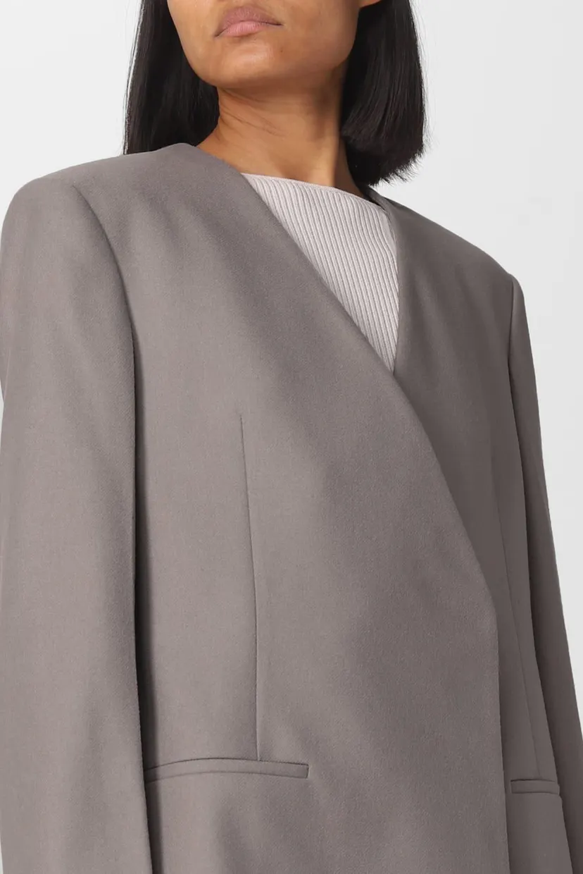 Женский бежевый шерстяной жакет SOFT WOOL TAILORED BLAZER 5