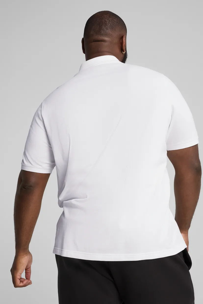 Мужское белое поло Essentials No. 1 Logo Pique Polo Men 5