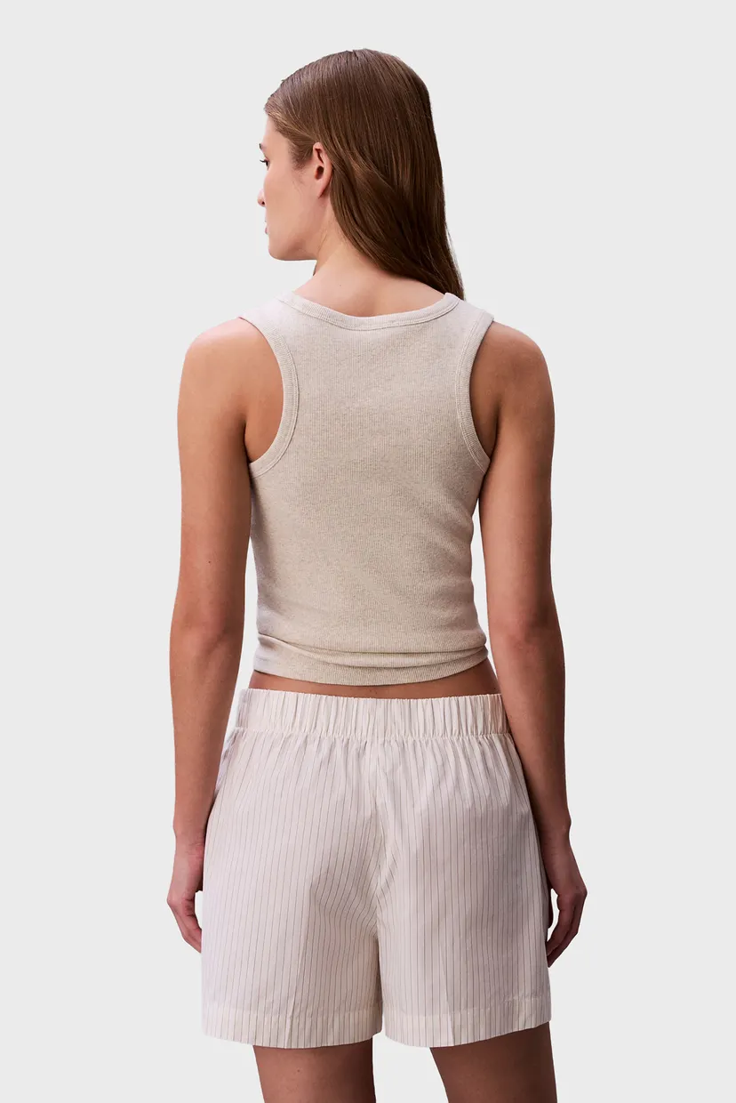 Женские белые шорты в полоску POPLIN 4