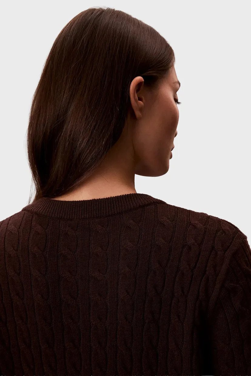 Женский коричневый кардиган CREWNECK 6