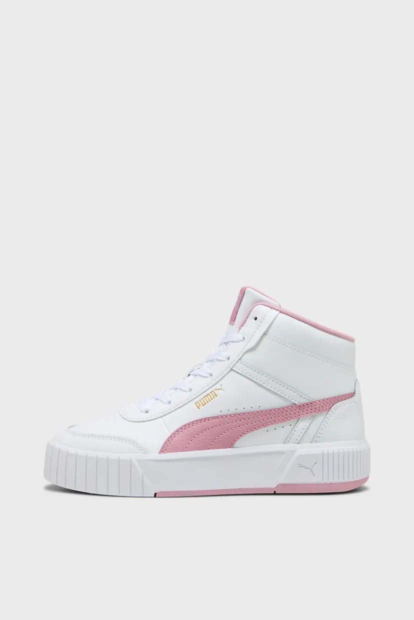 Женские белые кожаные сникерсы Carina Mia Mid Sneakers Women 3