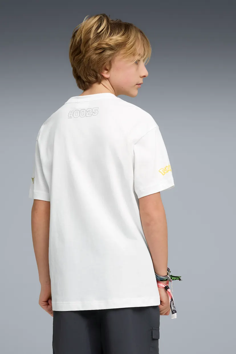 Детская белая футболка PUMA x POKEMON Relaxed Graphic Tee Youth 3