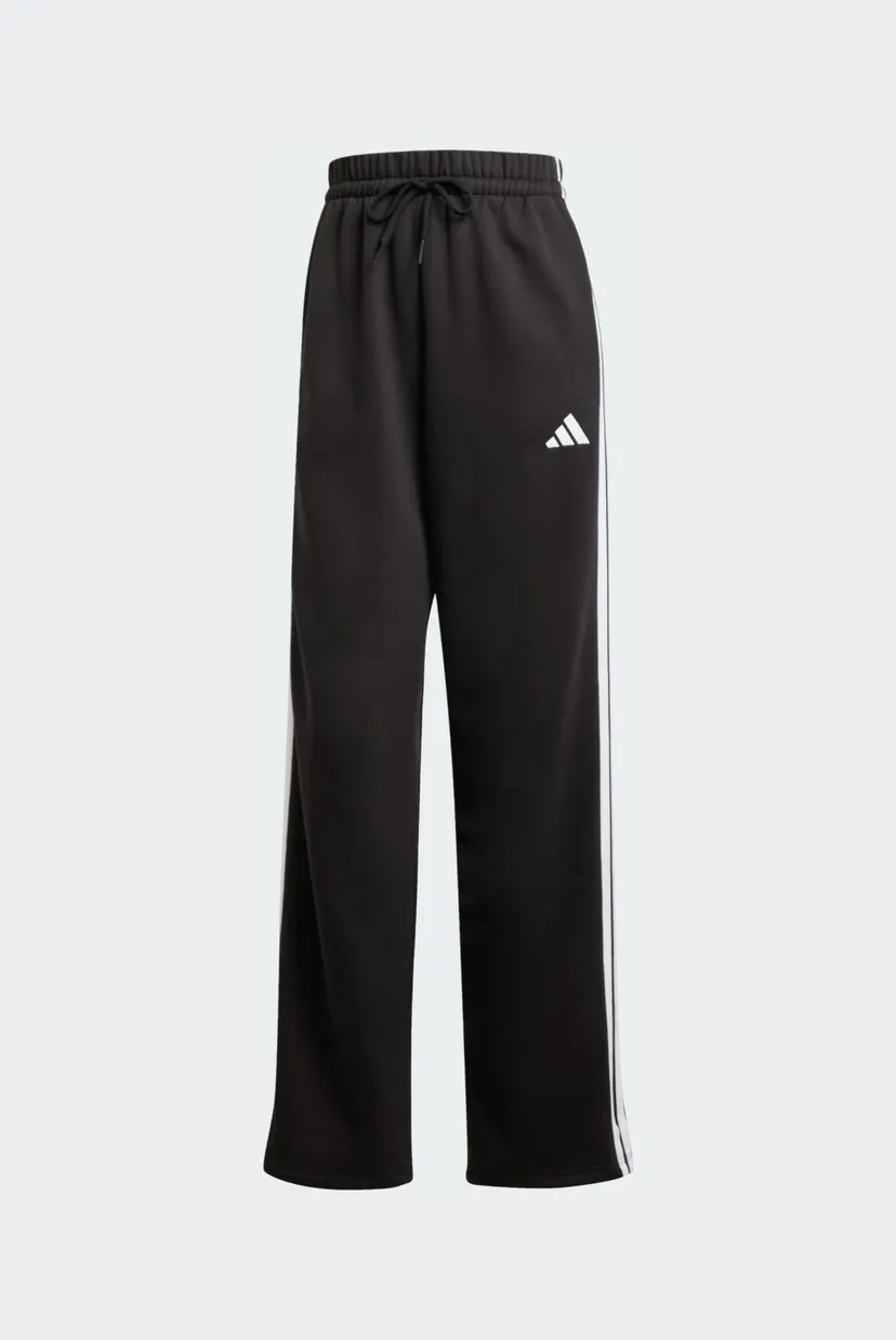 Жіночі чорні спортивні штани Essentials 3-Stripes Open-Hem French Terry Joggers 6
