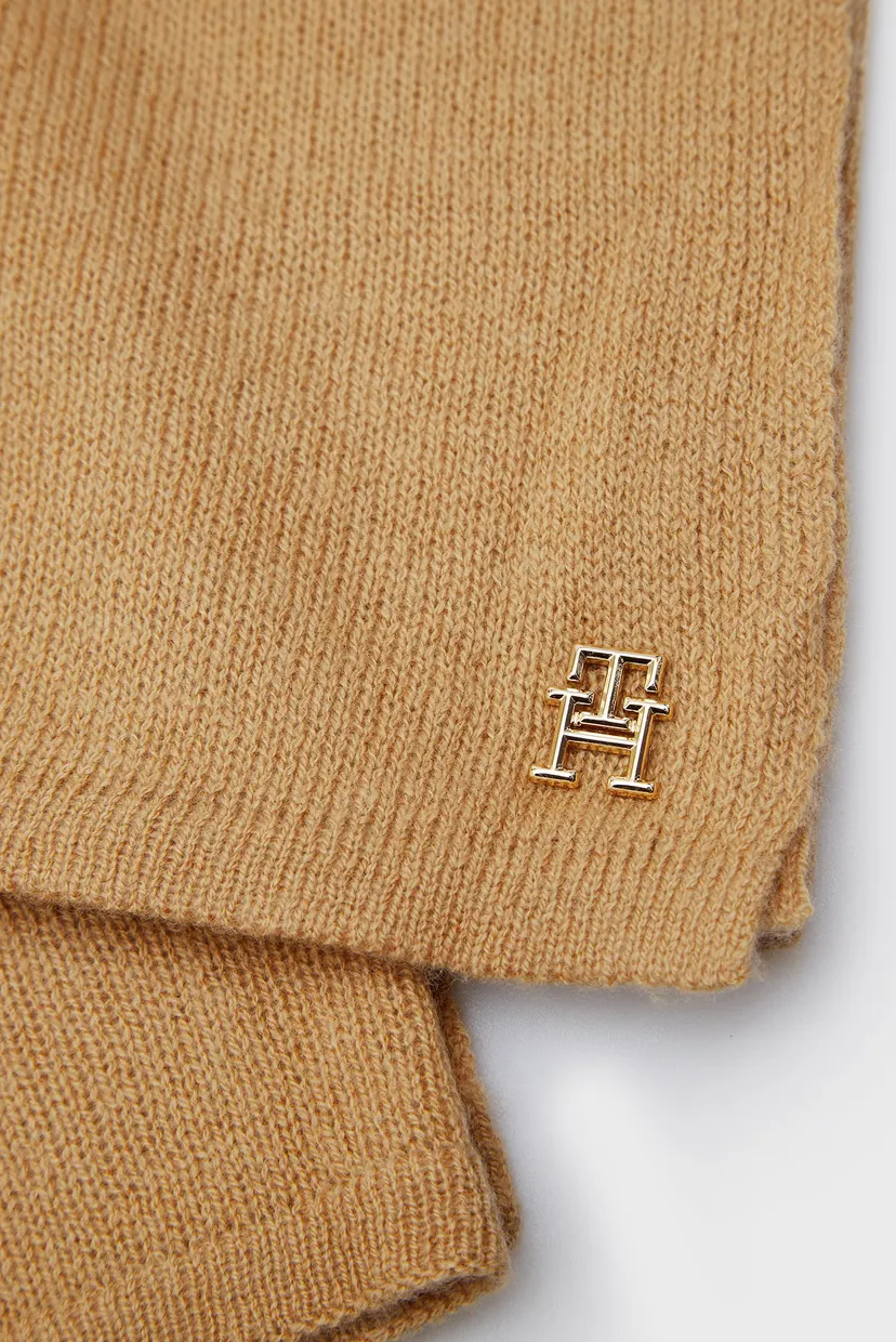 Женский бежевый шерстяной шарф CASHMERE CHIC KNIT SCARF 4