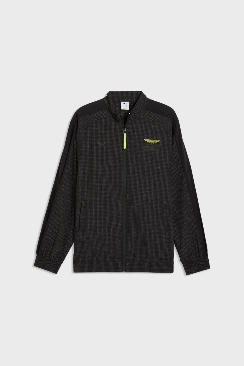 Мужская черная спортивная кофта в клетку PUMA x ASTON MARTIN ARAMCO F1® TEAM T7 Track Jacket Men 4