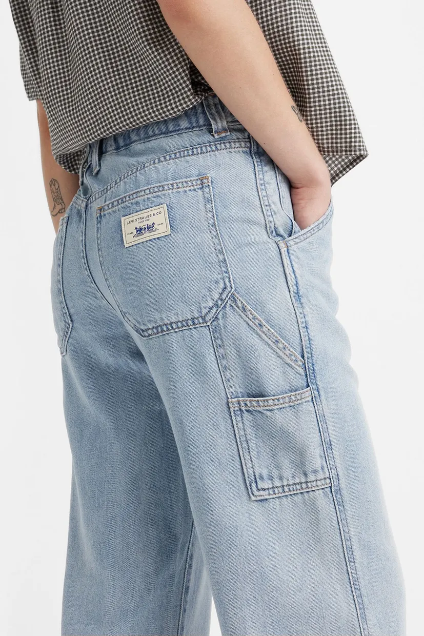 Женские голубые джинсы Baggy Carpenter 5