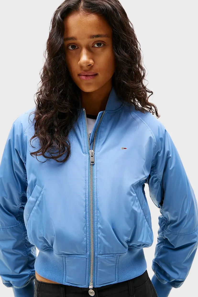 Женский голубой бомбер TJW ESSENTIAL BOMBER JACKET EXT 4