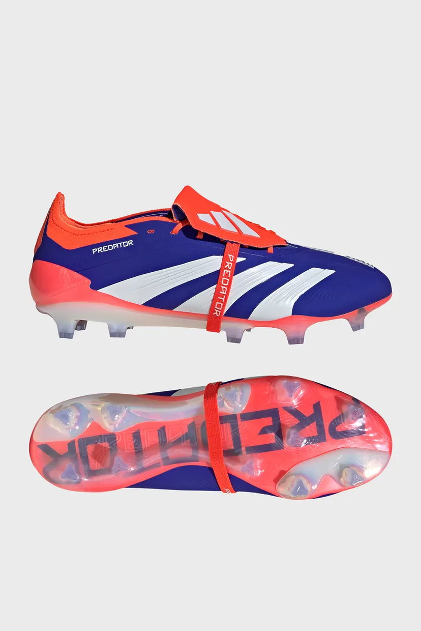 Синие бутсы Predator Elite Fold-Over Tongue Firm Ground 8