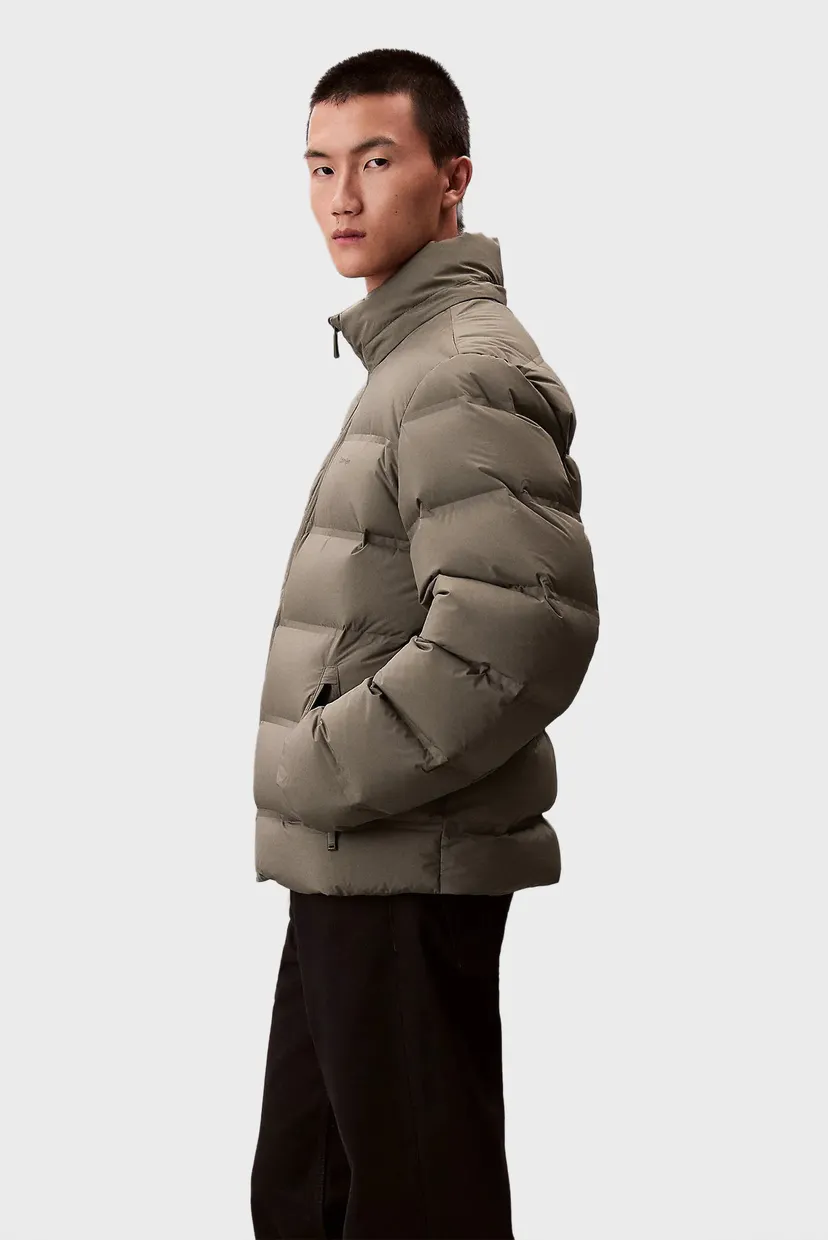 Чоловічий оливковий пуховик LS QUILTED 3