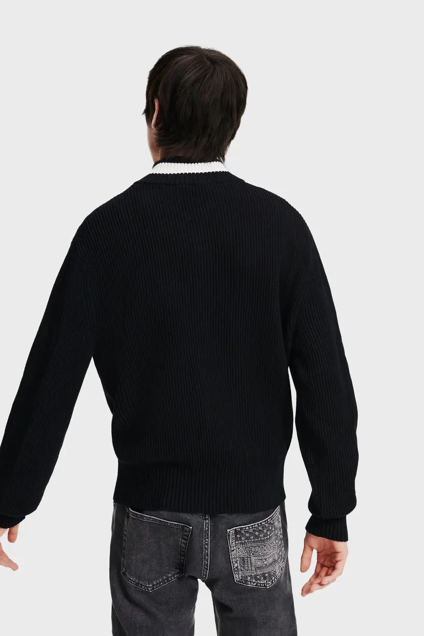 Чоловіча чорна кофта KLJ RELAXED HALFZIP LOGO SWEAT 3